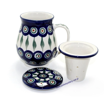 Kubek do zaparzenia ziół 0,45L dek. 54X Pawie Oko